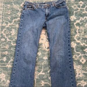 Low rise medium wash jeans